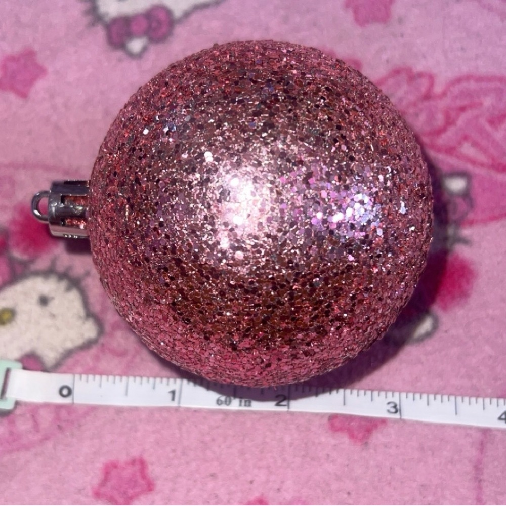 36 Ornaments set Rose Gold Pink, glitter, Metallic Holiday Ornaments - Picture 7 of 13